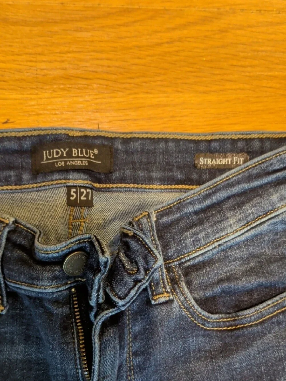 Judy Blue Dark Wash Straight Leg Jeans - Picture 2 of 5